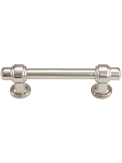 Bronte Cabinet Pull - 3 inch Center-to-Center in Polished Nickel.